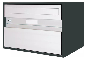 Briefkasten Huber Aluminium 300/400 Anthrazitgrau RAL 7016 Klassische Front